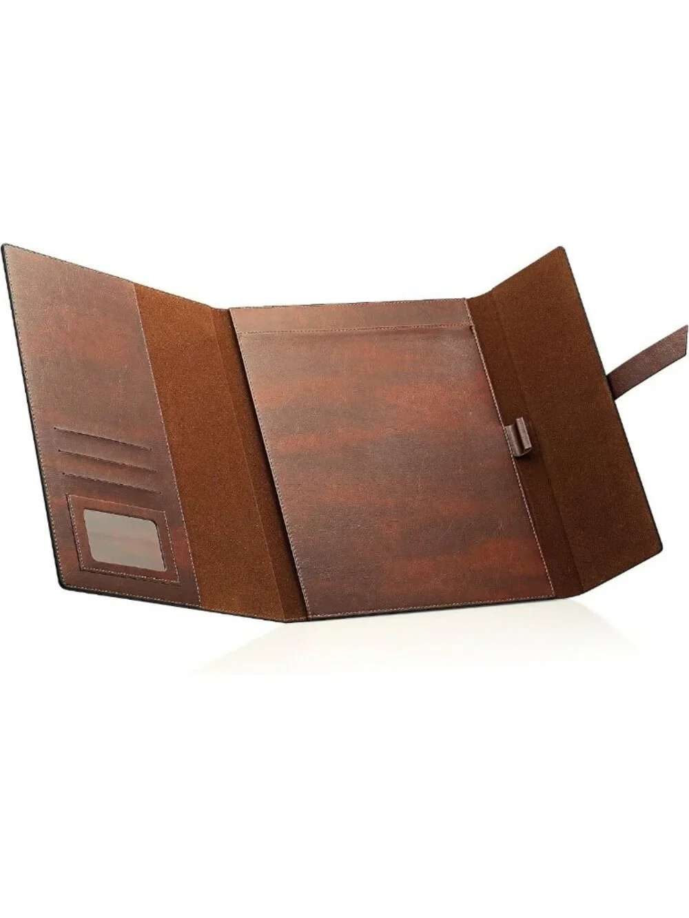 Slim Leather Padfolio for Men & Women - Business Portfolio Folder & Resume